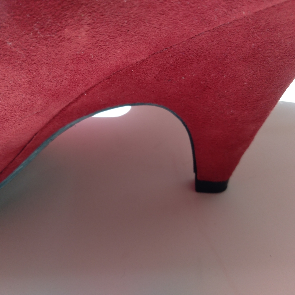 COPY - Zara Red Suede Shoes - Picture 9 of 10